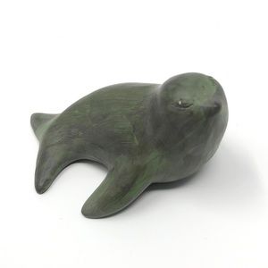 Arnels Pottery vintage signed ceramic grey seal